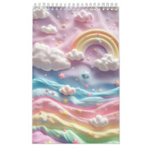 marshmallow rainbow calendar