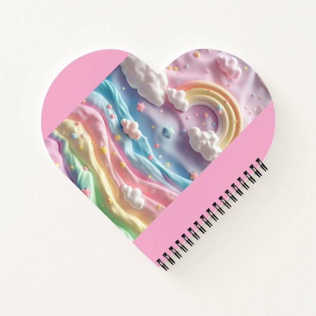 marshmallow rainbow calendar notebook (Back)