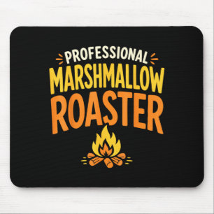 Marshmallow roaster campfire mouse pad