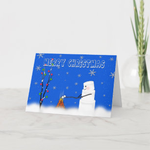 Marshmallow (Snowman)Merry Christmas-Humour Holiday Card