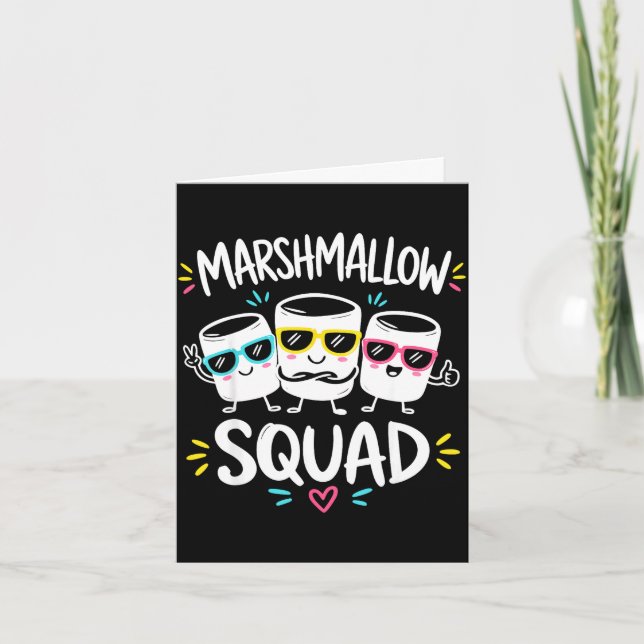 Marshmallow squad family campfire  card (Front)
