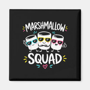 Marshmallow squad family campfire magnet