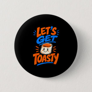Marshmallow toasted campfire s'mores 6 cm round badge