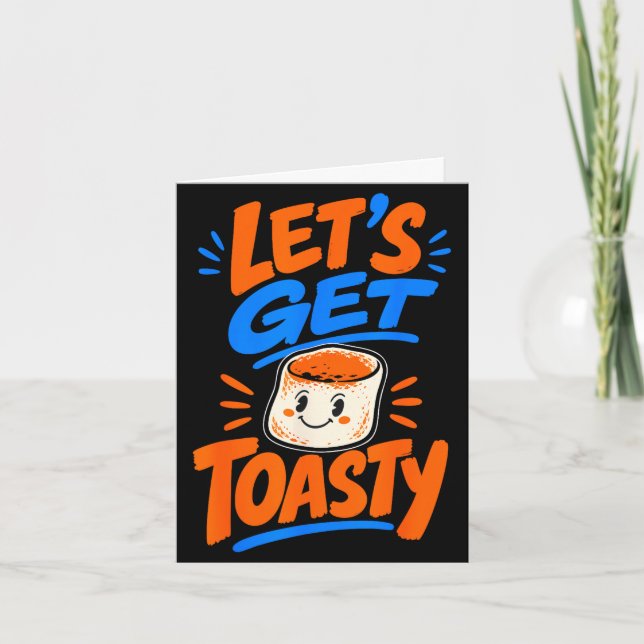 Marshmallow toasted campfire s'mores  card (Front)