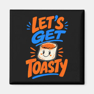 Marshmallow toasted campfire s'mores magnet