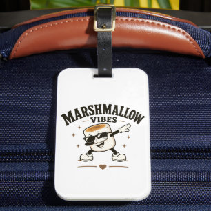 Marshmallow vibes luggage tag