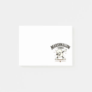Marshmallow vibes post-it notes