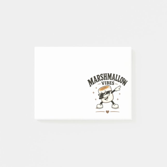 Marshmallow vibes post-it notes (Front)