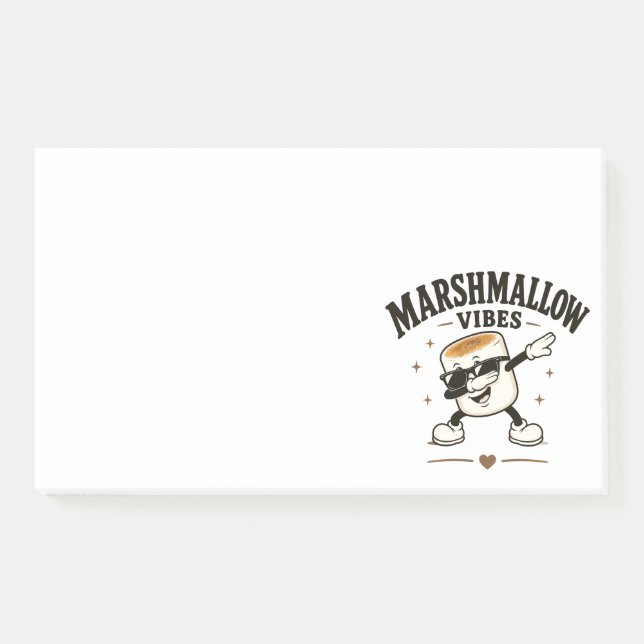 Marshmallow vibes post-it notes (Front)