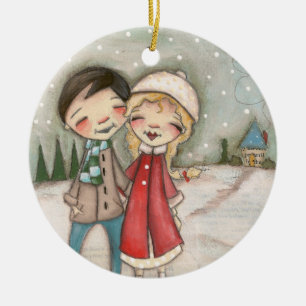 Marshmallow World - Ceramic Ornament (no date)