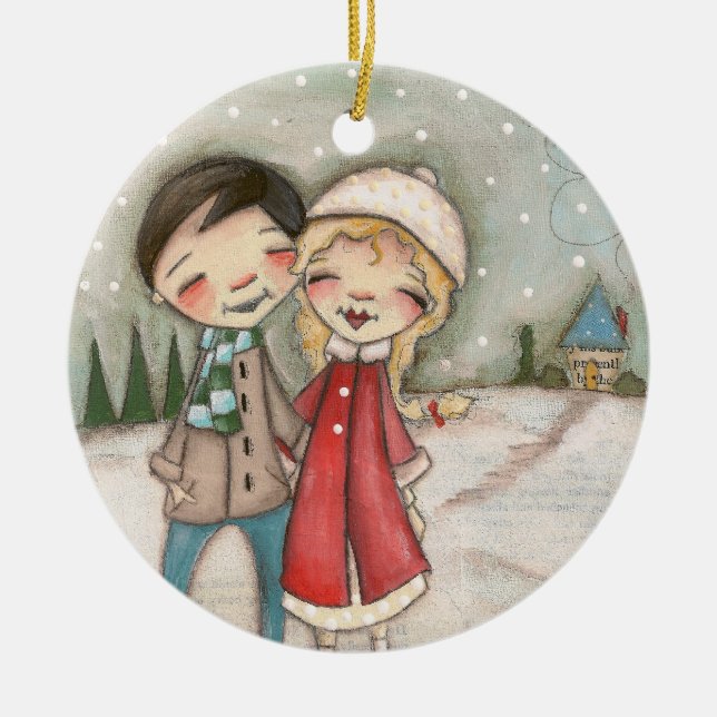 Marshmallow World - Ceramic Ornament (no date) (Front)