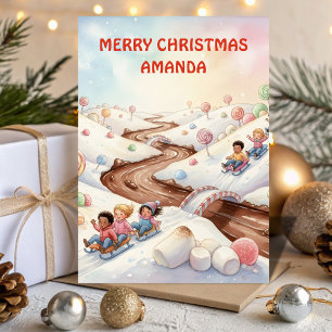 Marshmallow World Christmas Kids Card