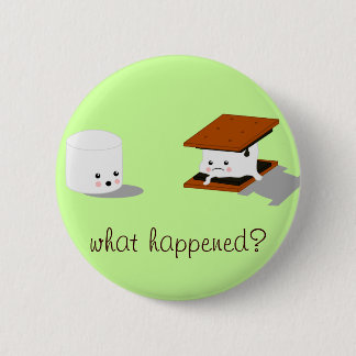 marshmellows 6 cm round badge