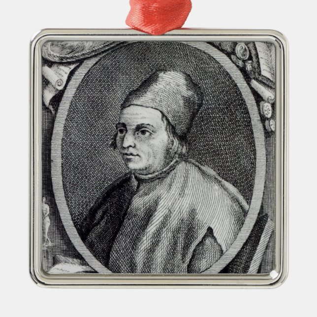 Marsilio Ficino Metal Tree Decoration (Front)