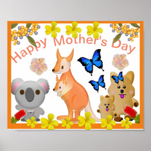 Marsupials Mother's Day, Poster