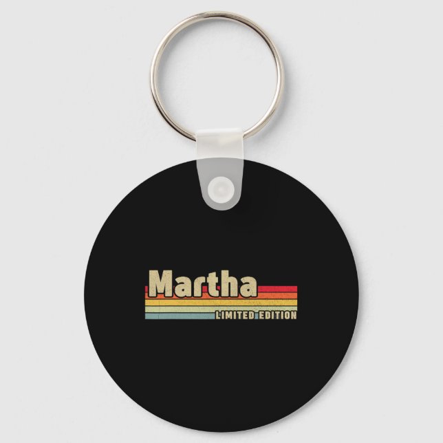 Martha Gift Name Personalised Birthday Fun Christm Key Ring (Front)