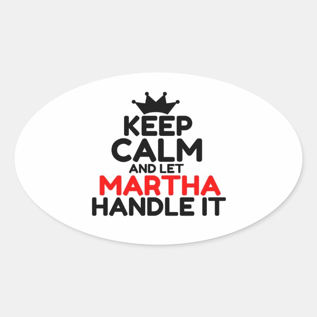 MARTHA OVAL STICKER (Front)