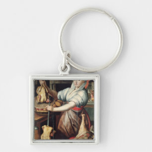 Martha Preparing Dinner for Jesus Key Ring