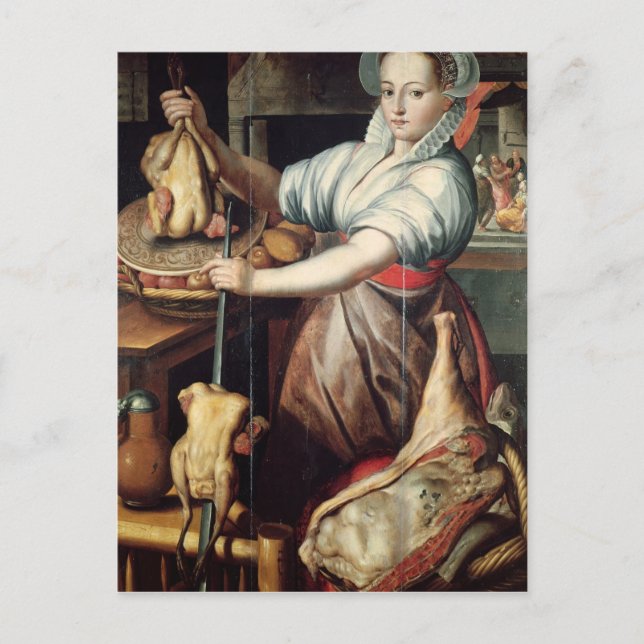 Martha Preparing Dinner for Jesus Postcard (Front)