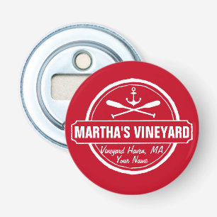 Martha’s Vineyard, MA town, name, nautical ancho Bottle Opener