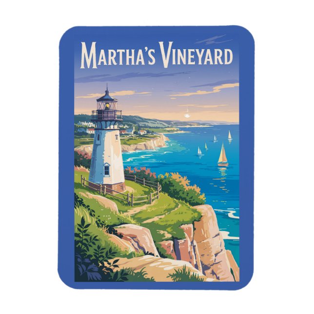 Martha’s Vineyard Massachusetts Lighthouse Travel Magnet (Vertical)
