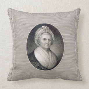 Martha Washington, engraved by James Barton Longac Cushion