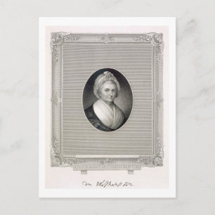 Martha Washington, engraved by James Barton Longac Postcard