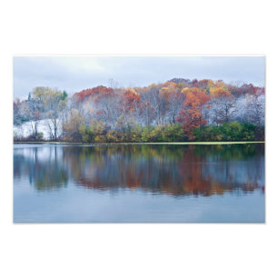 Marthaler Park Snowy Autumn Morning Photo Print