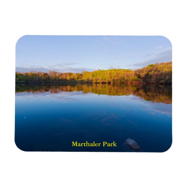 marthaler park sunrise and reflections magnet (Horizontal)