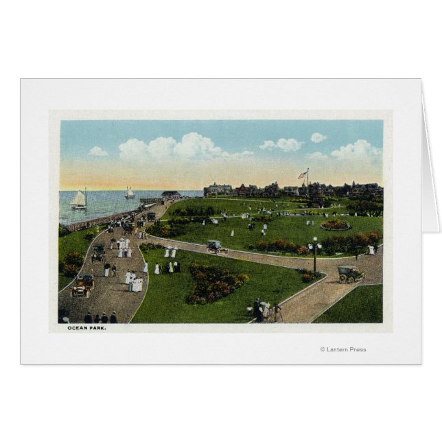 Martha's Vineyard, Aerial View of Ocean Park (Front Horizontal)