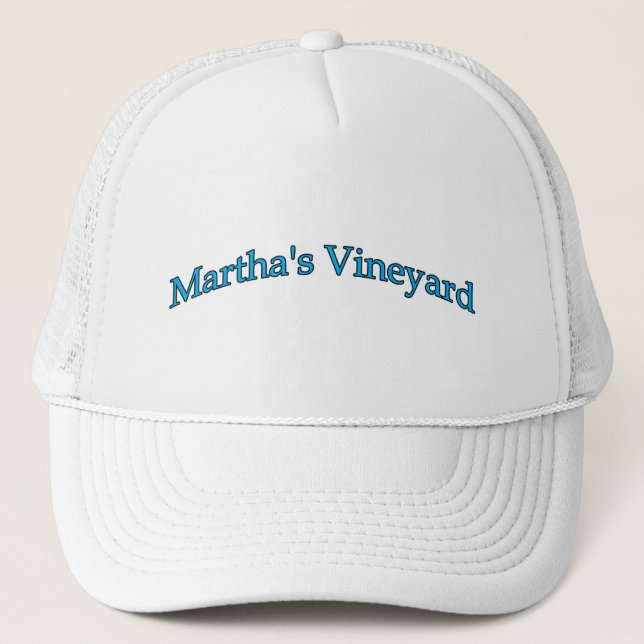 Martha's Vineyard Arch Text Trucker Hat (Front)
