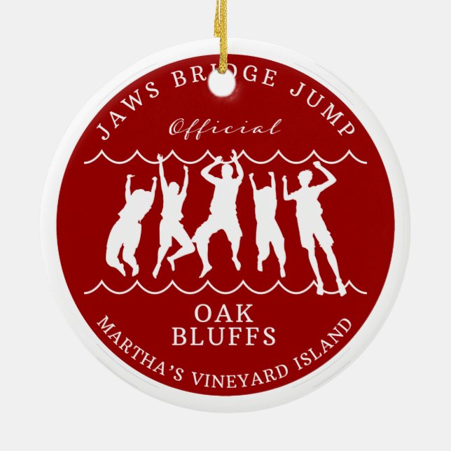 Martha's Vineyard Bridge Jump Ornament (Back)