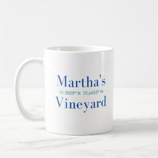 Martha's Vineyard Classic Mug with GPS Coordinates