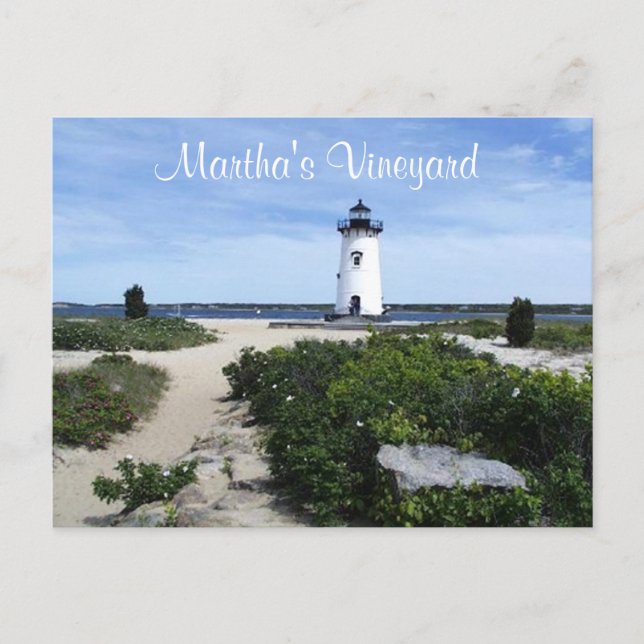 Martha's Vineyard Edgartown Lighthouse Post Card (Front)