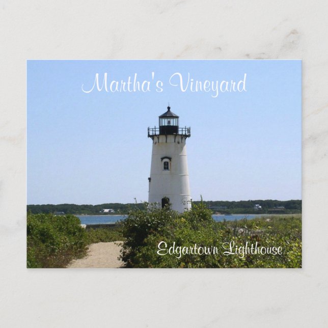Martha's Vineyard Edgartown Lighthouse Post Card (Front)