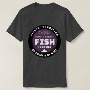 Martha's Vineyard Fishing Tee - Purple logo