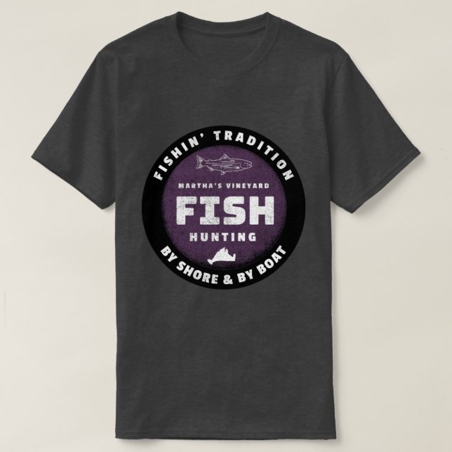 Martha's Vineyard Fishing Tee - Purple logo (Design Front)