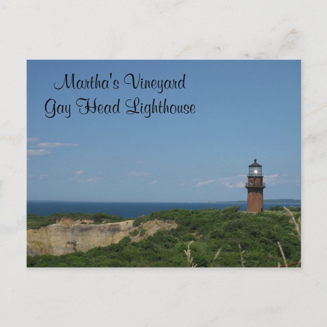 Martha's Vineyard Gay Head Light House Postcard (Front)