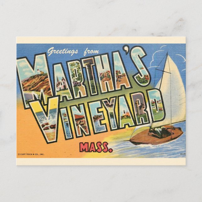Marthas Vineyard Greetings  Postcard (Front)
