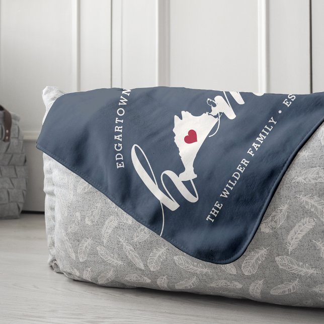 Martha's Vineyard Home Town Personalised Sherpa Blanket (Creator Uploaded)