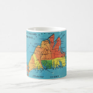 Martha's Vineyard Island Map Mug