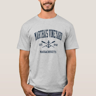 Martha's Vineyard MA Vintage Navy Crossed Oars & A T-Shirt