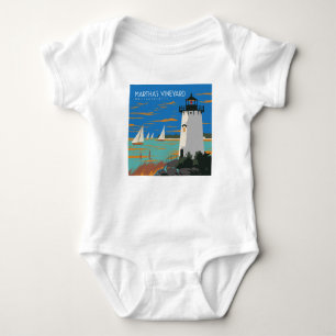 Martha's Vineyard, Massachusetts   Lighthouse Baby Bodysuit
