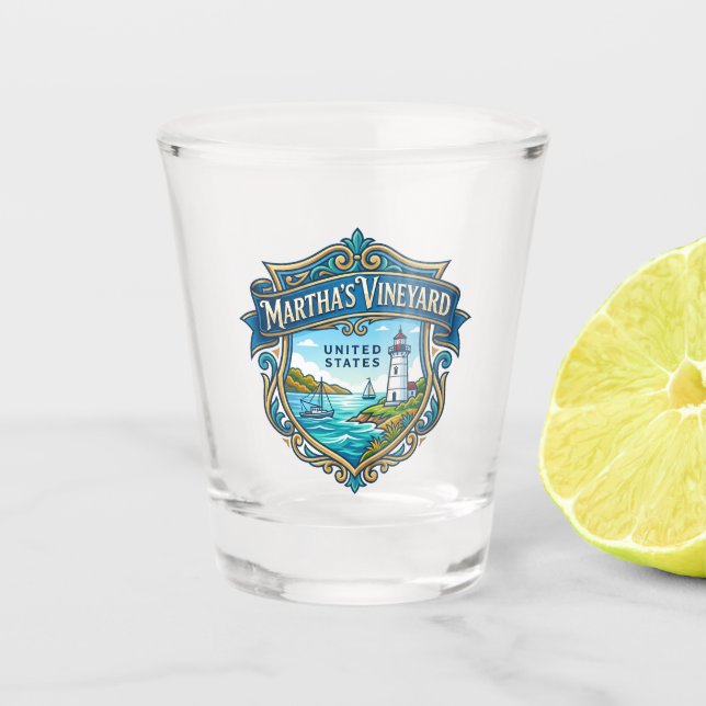 Martha's Vineyard Massachusetts Shot Glass (Front)