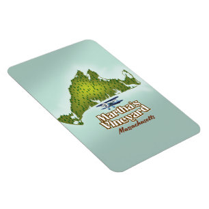Martha's vineyard Massachusetts travel poster Magnet