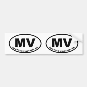 Martha's Vineyard MV Bumper Sticker