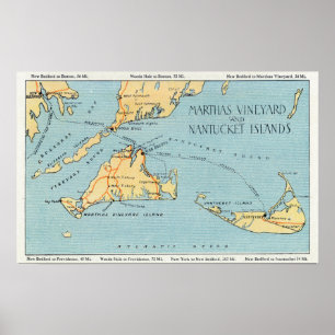 Martha's Vineyard & Nantucket Islands Poster