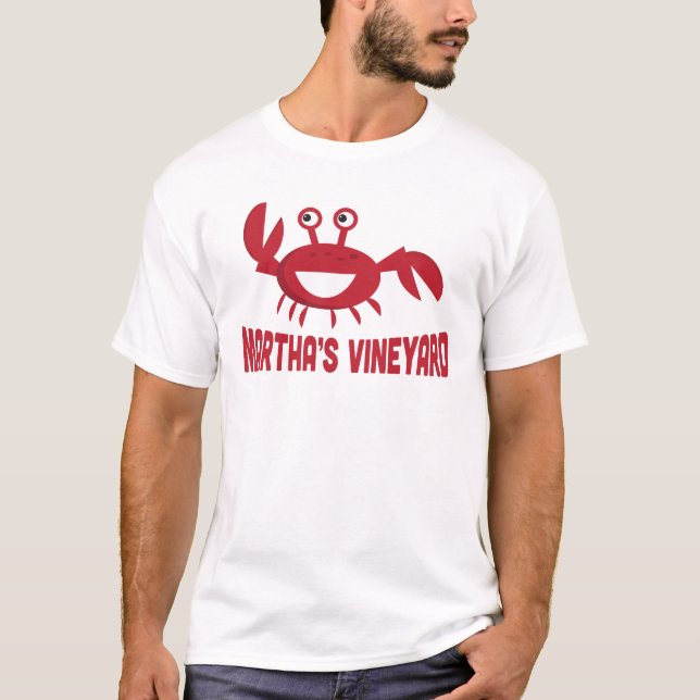 Martha's Vineyard T-shirt - Funny Red Crab (Front)