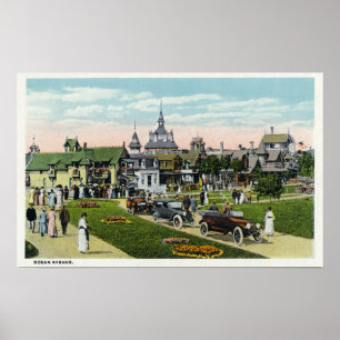 Martha's Vineyard, View of Ocean Avenue Poster