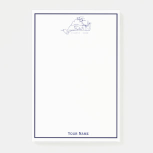 Martha's Vineyard Vintage Map #1 Navy Blue Post-it Notes